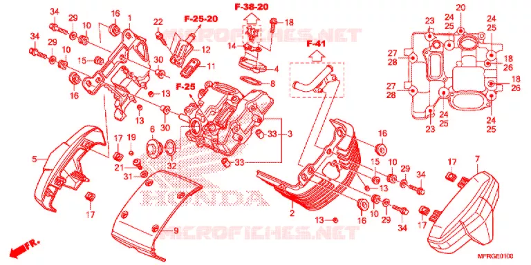 COUVRE CULASSE AVANT Honda MOTO 1300 VT 2016  VT1300CRAG