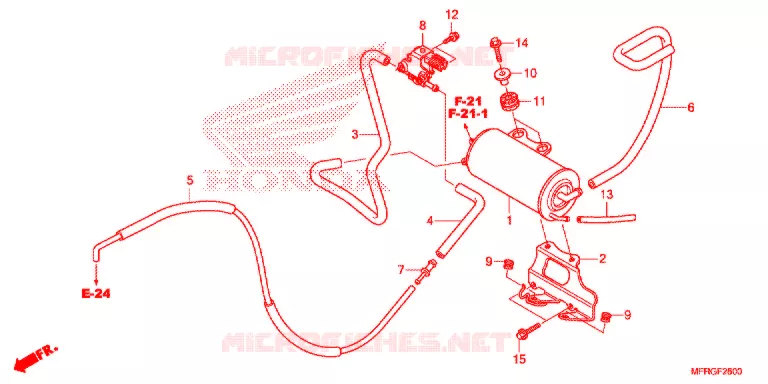 SYSTÈME DE RECYCLAGE DES GAZ Honda MOTO 1300 VT 2016  VT1300CRAG