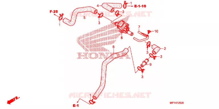 VALVE DE COMMANDE D'INJECTION D'AIR Honda MOTO 1300 VT 2011  VT1300CRB_A