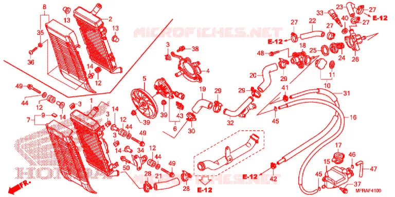 RADIATEUR Honda MOTO 1300 VT 2013  VT1300CRD