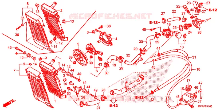 RADIATEUR Honda MOTO 1300 VT 2015  VT1300CRF