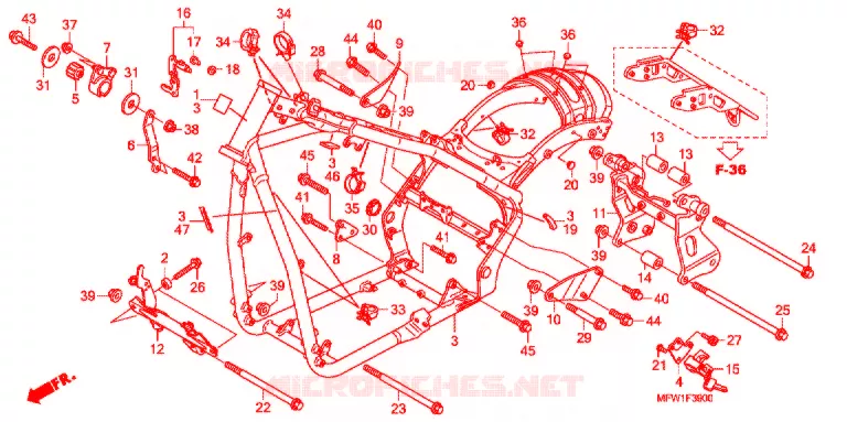 CADRE Honda MOTO 1300 VT 2010  VT1300CSA