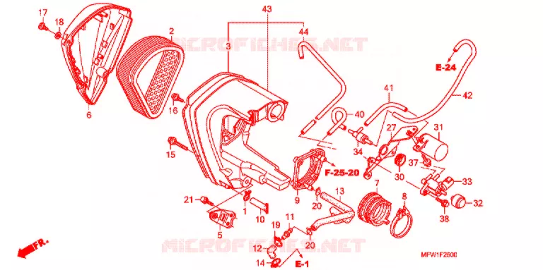 FILTRE A AIR Honda MOTO 1300 VT 2010  VT1300CSA