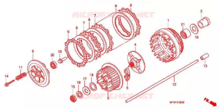 EMBRAYAGE Honda MOTO 1300 VT 2010  VT1300CSAA