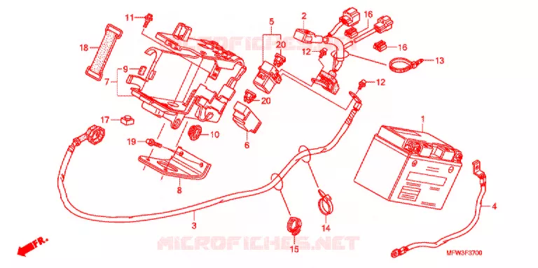 BATTERIE Honda MOTO 1300 VT 2010  VT1300CSAA