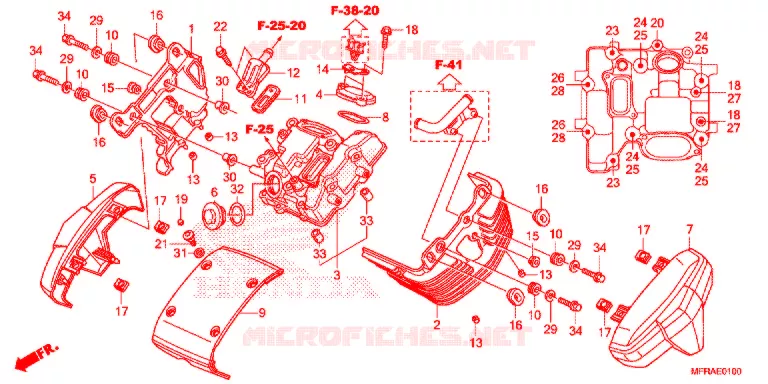 COUVRE CULASSE AVANT Honda MOTO 1300 VT 2013  VT1300CSAD