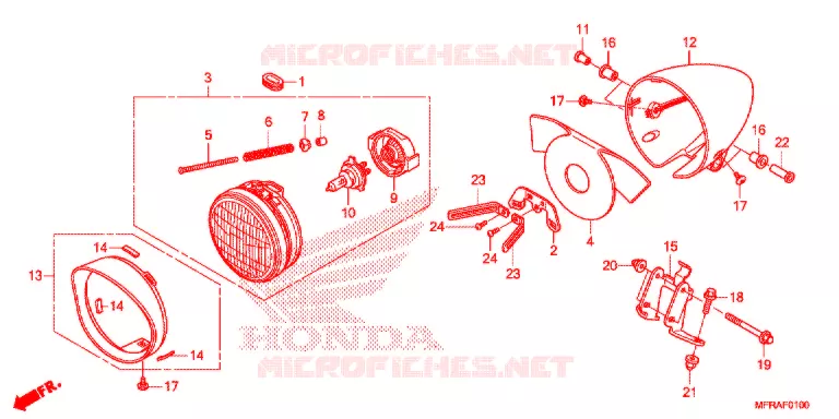 PHARE Honda MOTO 1300 VT 2013  VT1300CSAD