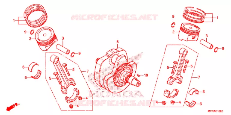VILEBREQUIN - PISTON Honda MOTO 1300 VT 2013  VT1300CSAD