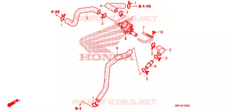 VALVE DE COMMANDE D'INJECTION D'AIR Honda MOTO 1300 VT 2011  VT1300CSB_A