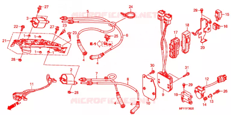 BOBINE D'ALLUMAGE - BOITIER CDI Honda MOTO 1300 VT 2013  VT1300CSB_J