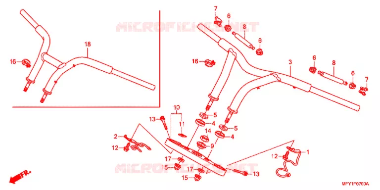 GUIDON - TE DE FOURCHE Honda MOTO 1300 VT 2013  VT1300CSB_J