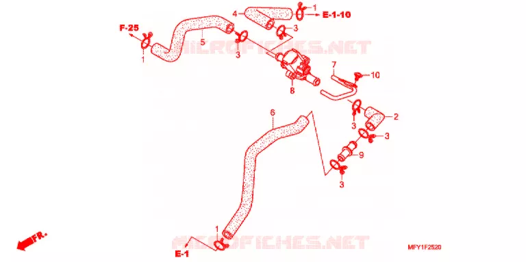 VALVE DE COMMANDE D'INJECTION D'AIR Honda MOTO 1300 VT 2012  VT1300CSB_J