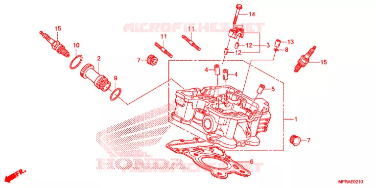CULASSE DE CYLINDRE ARRIERE Honda MOTO 1300 VT 2013  VT1300CSD