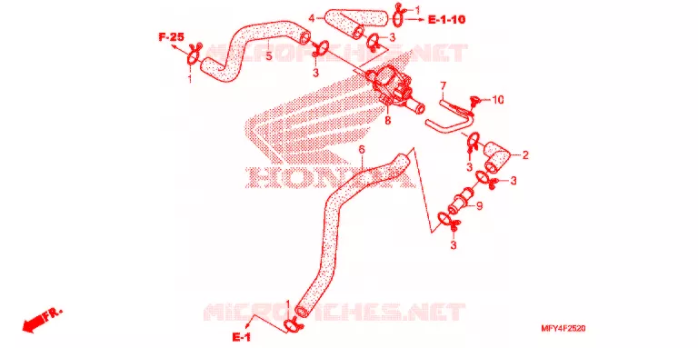 VALVE DE COMMANDE D'INJECTION D'AIR Honda MOTO 1300 VT 2010  VT1300CTA