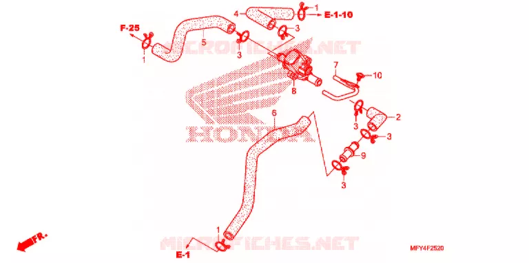 VALVE DE COMMANDE D'INJECTION D'AIR Honda MOTO 1300 VT 2010  VT1300CTA
