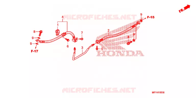 DURITES DE FREIN Honda MOTO 1300 VT 2010  VT1300CTA