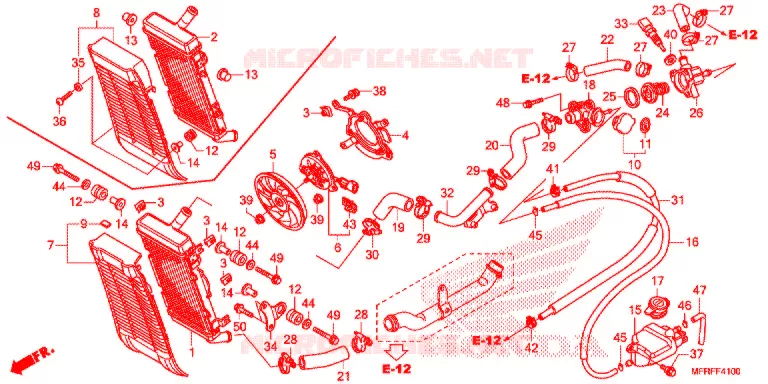 RADIATEUR Honda MOTO 1300 VT 2015  VT1300CTAF