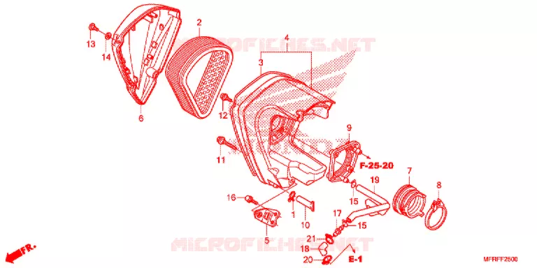 FILTRE A AIR Honda MOTO 1300 VT 2015  VT1300CTAF