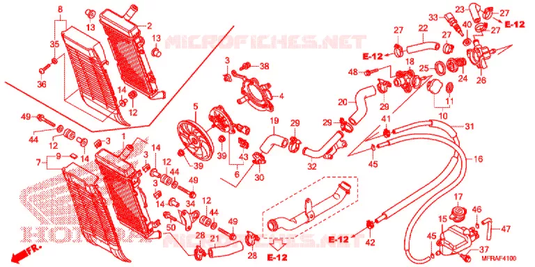 RADIATEUR Honda MOTO 1300 VT 2013  VT1300CTD