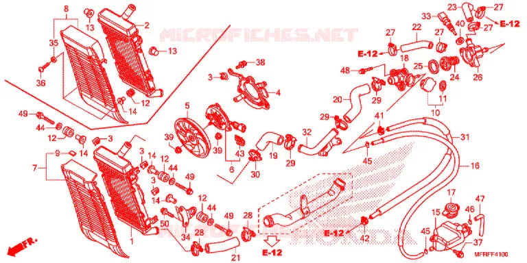 RADIATEUR Honda MOTO 1300 VT 2017  VT1300CTF