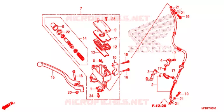 MAITRE CYLINDRE DE FREIN AVANT (VT1300CR/CT/CX) Honda MOTO 1300 VT 2015  VT1300CTF