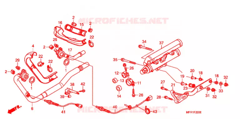 SILENCIEUX D'ECHAPPEMENT Honda MOTO 1300 VT 2010  VT1300CXA