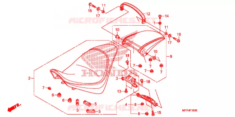 SELLE Honda MOTO 1300 VT 2011  VT1300CXAB_A