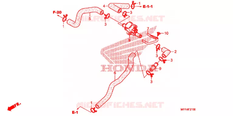 SYSTÈME D'AIR AUXILIAIRE Honda MOTO 1300 VT 2011  VT1300CXAB_A
