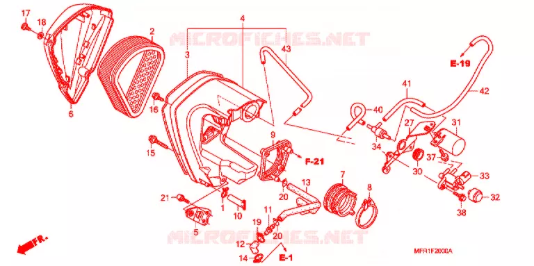 FILTRE A AIR Honda MOTO 1300 VT 2012  VT1300CXAC