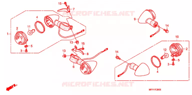 CLIGNOTANT Honda MOTO 1300 VT 2016  VT1300CXAF_J
