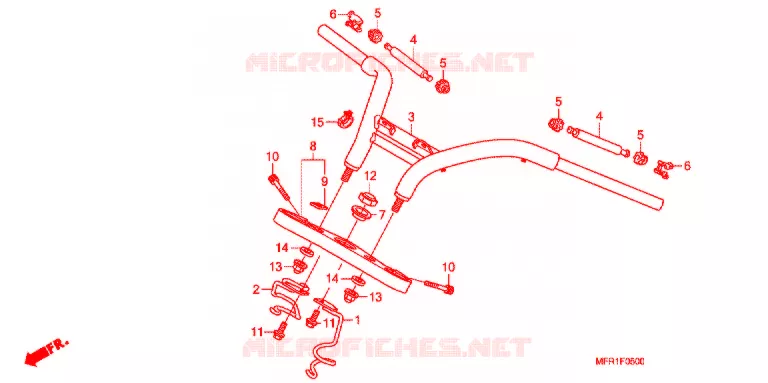 GUIDON - TE DE FOURCHE Honda MOTO 1300 VT 2016  VT1300CXAF_J