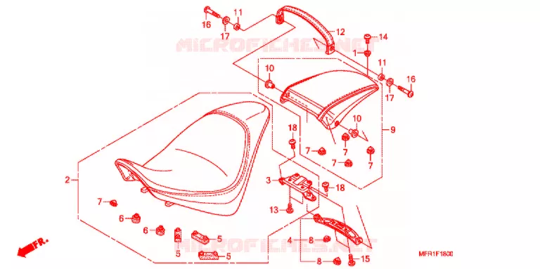 SELLE Honda MOTO 1300 VT 2015  VT1300CXAF_J