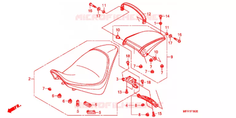 SELLE Honda MOTO 1300 VT 2011  VT1300CXB
