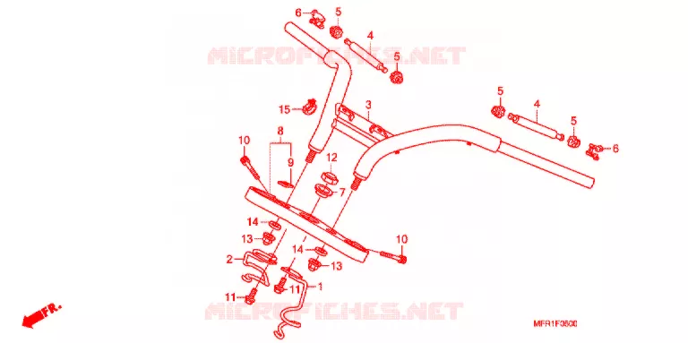 GUIDON - TE DE FOURCHE Honda MOTO 1300 VT 2014  VT1300CXC