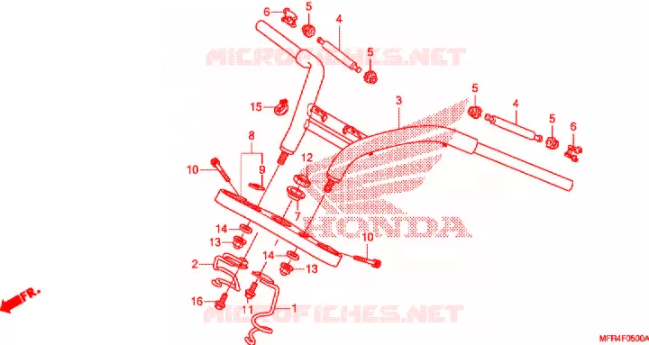 GUIDON - TE DE FOURCHE Honda MOTO 1300 VT 2012  VT1300CXC_A
