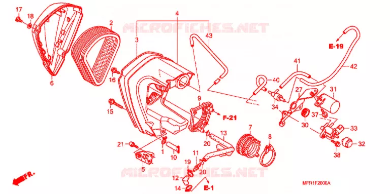 FILTRE A AIR Honda MOTO 1300 VT 2014  VT1300CXC_J