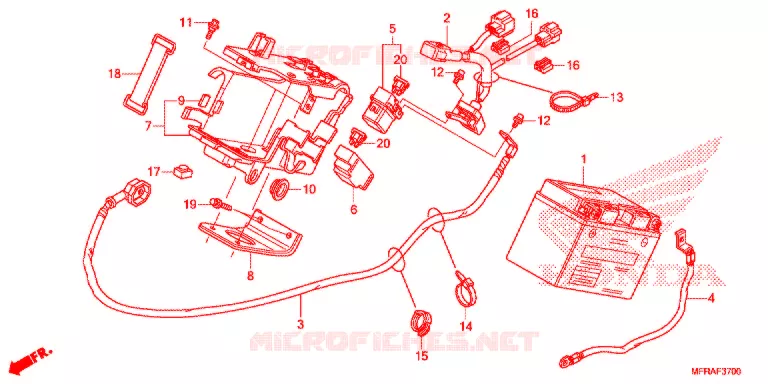 BATTERIE Honda MOTO 1300 VT 2013  VT1300CXD