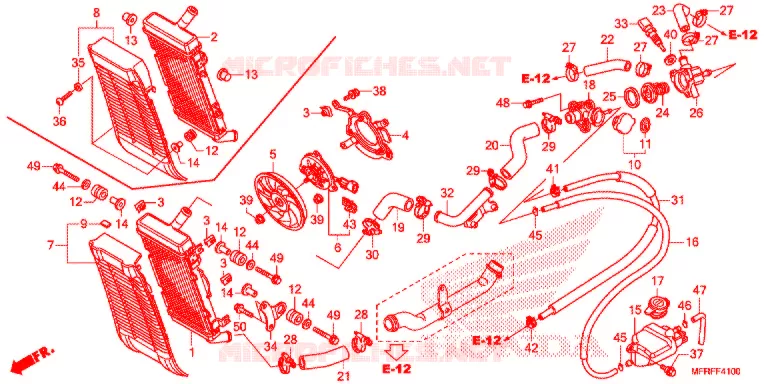 RADIATEUR Honda MOTO 1300 VT 2015  VT1300CXF