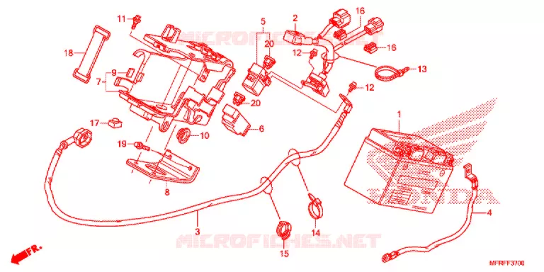 BATTERIE Honda MOTO 1300 VT 2015  VT1300CXF