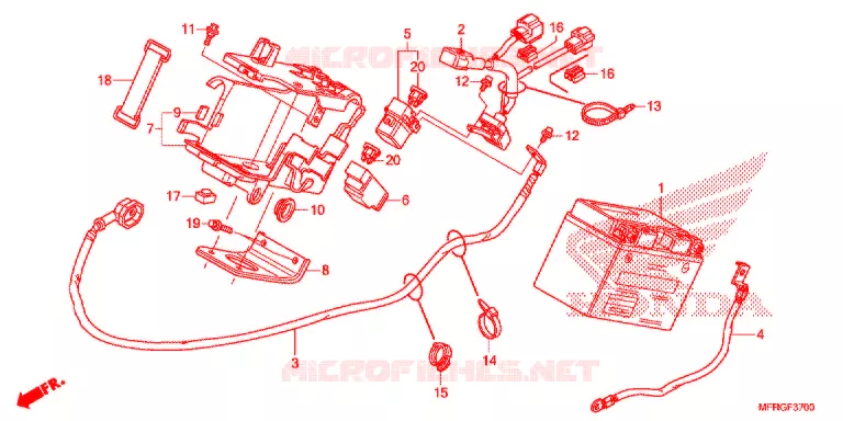 BATTERIE Honda MOTO 1300 VT 2016  VT1300CXG