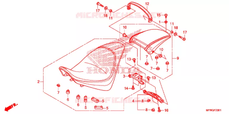 SELLE (VT1300CX/CXA) Honda MOTO 1300 VT 2016  VT1300CXG