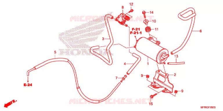 SYSTÈME DE RECYCLAGE DES GAZ Honda MOTO 1300 VT 2016  VT1300CXG