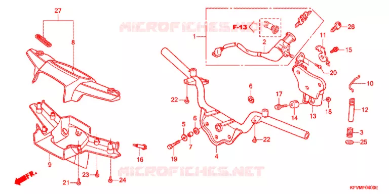 GUIDON Honda MOTO 100 C100 2003  C100M3_MA