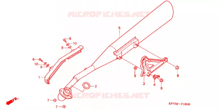 SILENCIEUX D'ECHAPPEMENT Honda MOTO 100 C100 2003  C100M3_MA