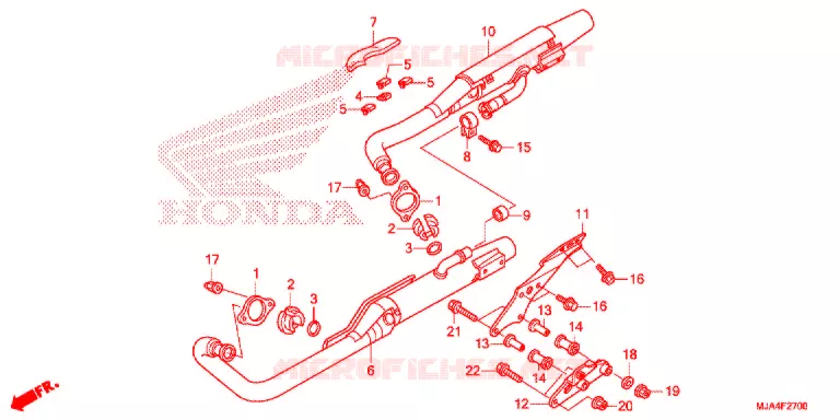 SILENCIEUX D'ECHAPPEMENT (VT750C/CA/CS/C2/C2F/C2B) Honda MOTO 750 SHADOW 2012  VT750C2BC-A