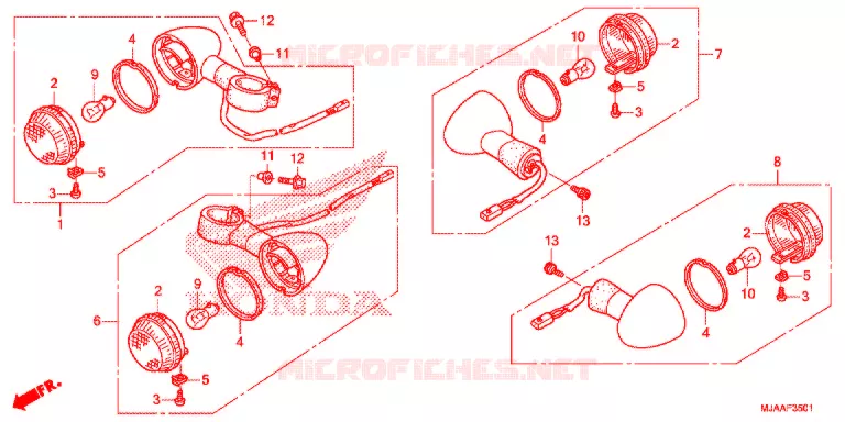 CLIGNOTANT (VT750C2/C2F/S/C2S) Honda MOTO 750 SHADOW 2013  VT750C2D