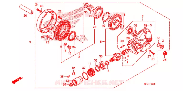 COUPLE CONIQUE Honda MOTO 750 SHADOW 2008  VT750C2F8