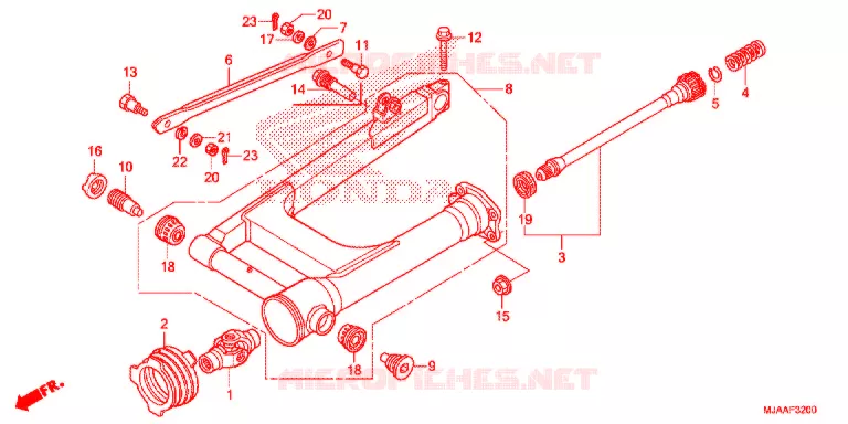 BRAS OSCILLANT (VT750C/CA/C2/C2B/C2F/CS/C2S) Honda MOTO 750 SHADOW 2013  VT750C2FD