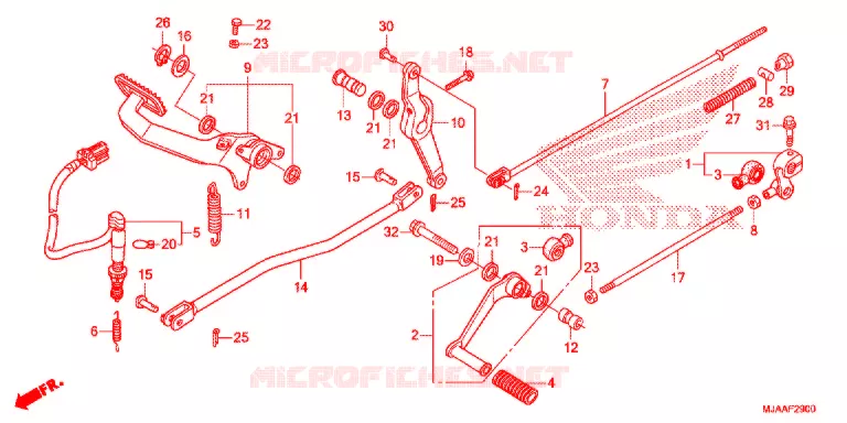 PEDALE (VT750C/CA/C2/C2B/C2F/CS/C2S) Honda MOTO 750 SHADOW 2013  VT750C2FD