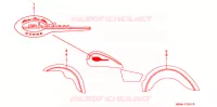 AUTOCOLLANTS pour Honda SHADOW VT 750 de 1998